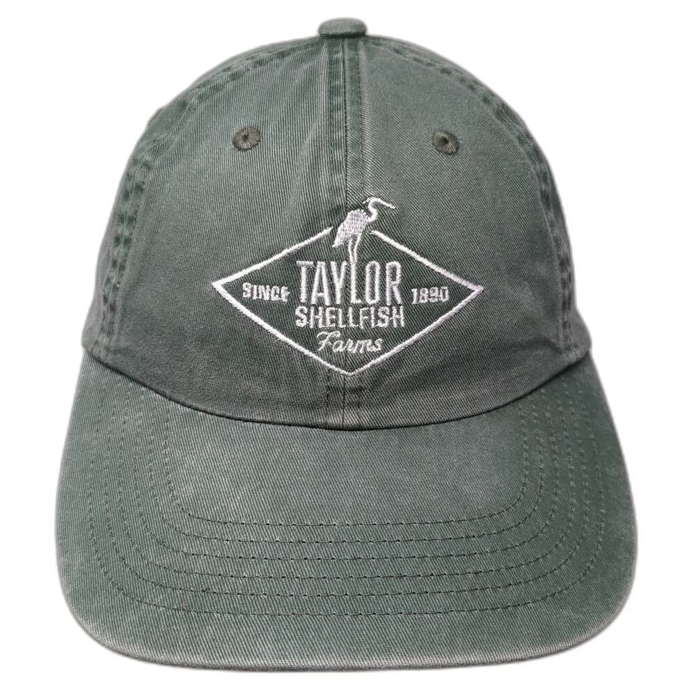 Port Authority Baseball Cap Green One Size Taylor Shellfish Farms Slideback Hat